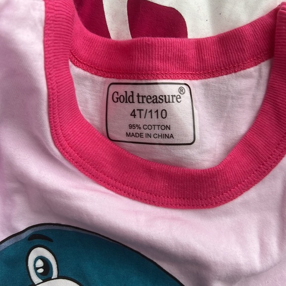 NWT 2 Girls 2 piece short set Size 4T Shirt with matching shorts - Picture 17 of 17